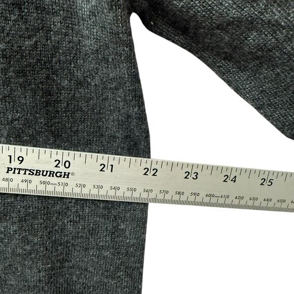 NWT Ed Hardy Eagle Wool Angora Blend Full Zip Hoodie Sweater Gray Size Large - Picture 9 of 10